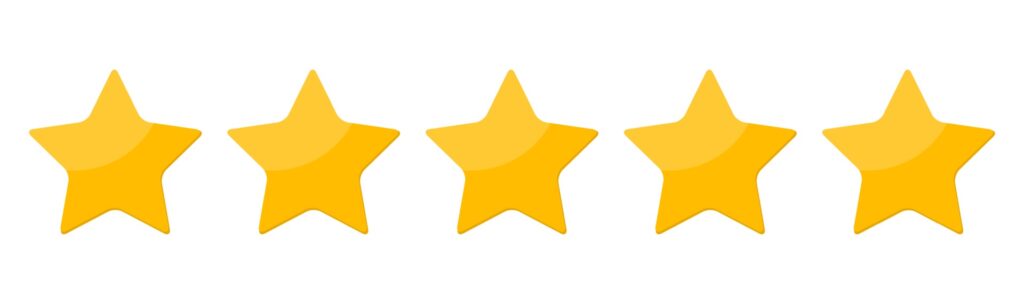 A row of five stars with one star in the middle.