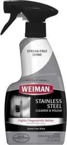 A bottle of stainless steel cleaner