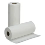 A roll of paper is next to the other roll.