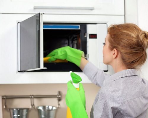58da836258932a1b008b45d8-750-563 A woman cleaning the inside of an oven.